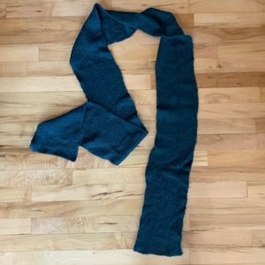 Wooden Ships, dark blue/teal mohair blend scarf NWOT, 92” long